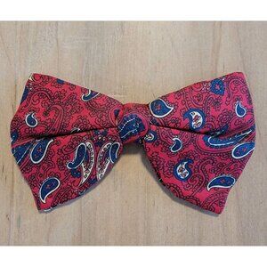 WEMBLEY Vintage Clip-On Bowtie Rare Classic Paisley‎ Bow Tie